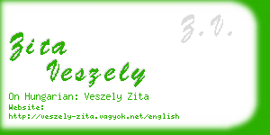 zita veszely business card